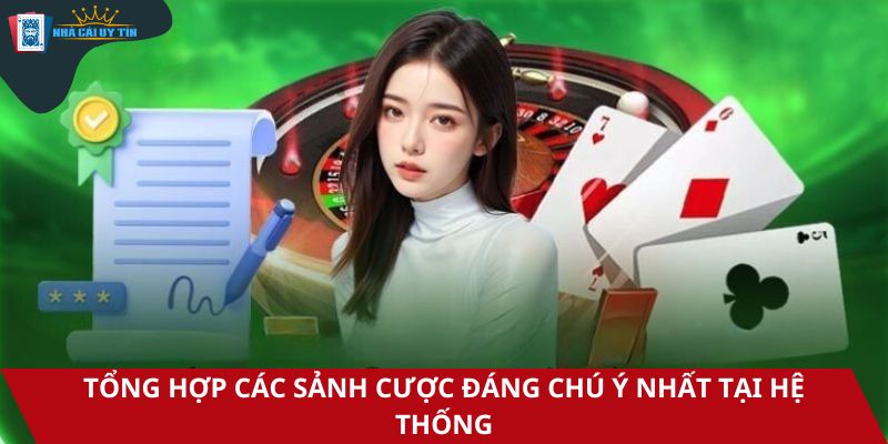 Tổng hợp các sảnh cược đáng chú ý nhất tại hệ thống